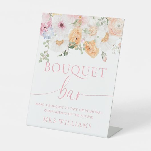 ミリーフローラブーケバー 台座サイン (正面)