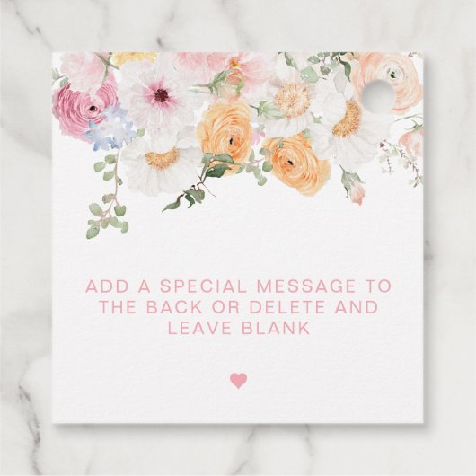 ミリーフローララブイン開花ブライダルシャワー フェイバータグ (裏面)