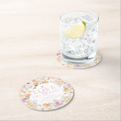 ミリーフローララブイン開花ブライダルシャワー ラウンドペーパーコースター (インサイチュ)