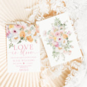 ミリーフローララブイン開花ブライダルシャワー 招待状