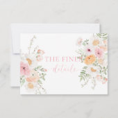 ミリー フラワーベイビーシャワー 詳細カード 招待状 (裏面)