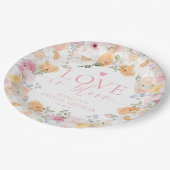 ミリー フラワーラブ イン ブルーム ブライダルシャワー ペーパープレート (アングル)