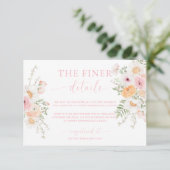 ミリー フローラル ベイビー シャワー 詳細カード 招待状 (スタンド正面)