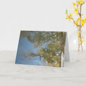 ミルでの木の反射 カード (黄色い花)