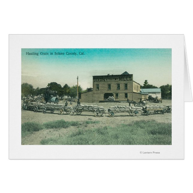 ミルへの穀物の運搬のビュー (正面横)