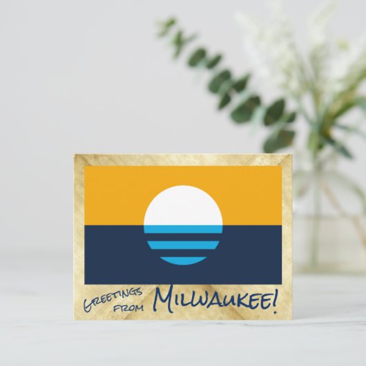 ミルウォーキーからの挨拶 ポストカード (スタンド正面)