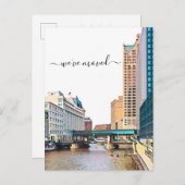 ミルウォーキーのスカイライン移動案内はがき 案内ポストカード (正面/裏面)