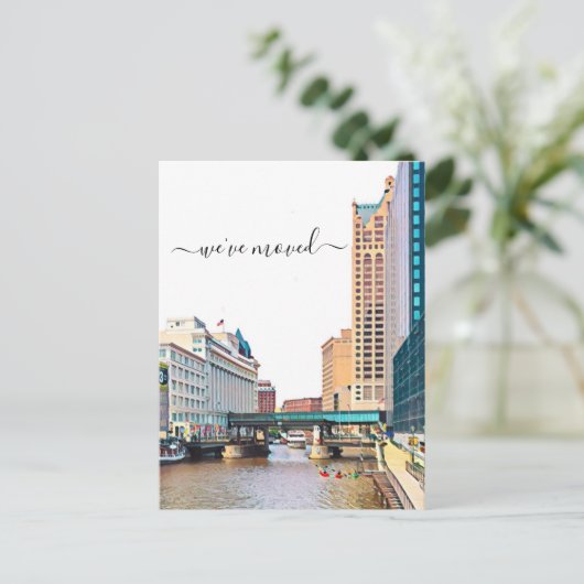 ミルウォーキーのスカイライン移動案内はがき 案内ポストカード (スタンド正面)