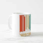 ミルウォーキーのレトロのスカイライン コーヒーマグカップ (正面左)