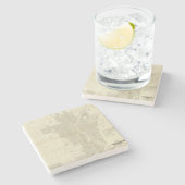 ミルウォーキーの地図 ストーンコースター (横)