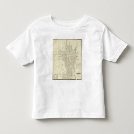ミルウォーキーの地図 トドラーTシャツ (正面)