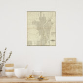 ミルウォーキーの地図 ポスター (キッチン)