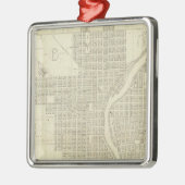 ミルウォーキーの地図 メタルオーナメント (左)