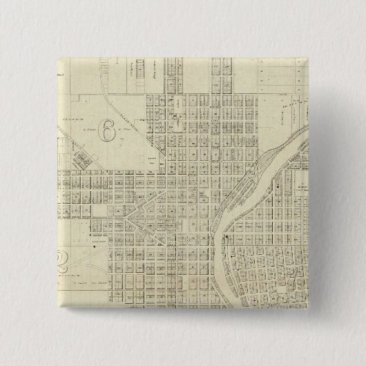 ミルウォーキーの地図 缶バッジ (正面)