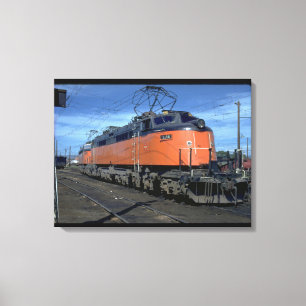ミルウォーキーの道のboxcab、電気#E34A_Trains キャンバスプリント