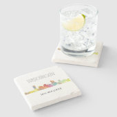 ミルウォーキーのWISCONSONのスカイラインWB1 - ストーンコースター (横)