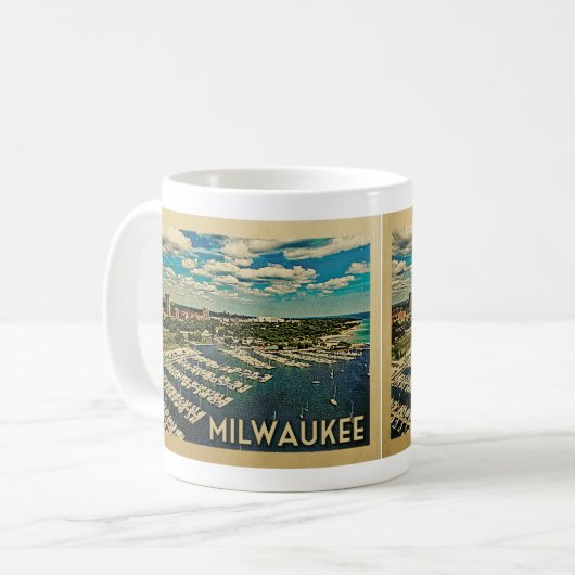 ミルウォーキーウィスコンシンコーヒーマグヴィンテージトラベル コーヒーマグカップ (正面左)