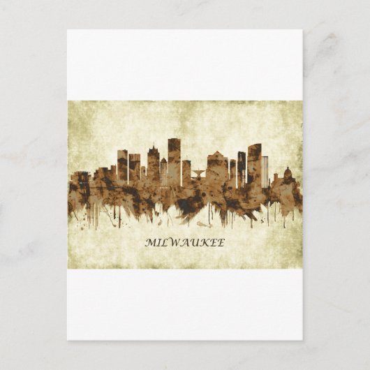 ミルウォーキーウィスコンシンシティスケープ シーズンポストカード (正面)