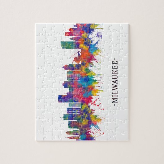 ミルウォーキーウィスコンシンスカイライン ジグソーパズル (縦)
