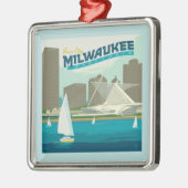 ミルウォーキーウィスコンシンハーバー | Brew City メタルオーナメント (左)