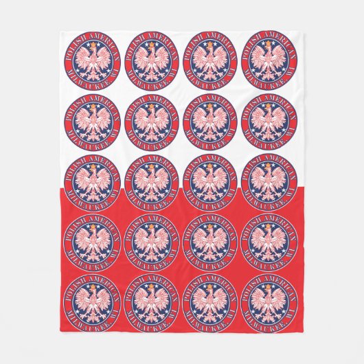 ミルウォーキーウィスコンシンポーランド フリースブランケット (正面)