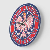 ミルウォーキーウィスコンシンポーランド ラージ壁時計 (傾斜)