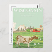 ミルウォーキーウィスコンシンヴィンテージトラベルアメリカ ポストカード (正面/裏面)