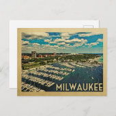 ミルウォーキーウィスコンシンヴィンテージトラベル ポストカード (正面/裏面)