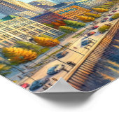 ミルウォーキーウィスコンシン旅行プレースウォーター色 ポスター (角)