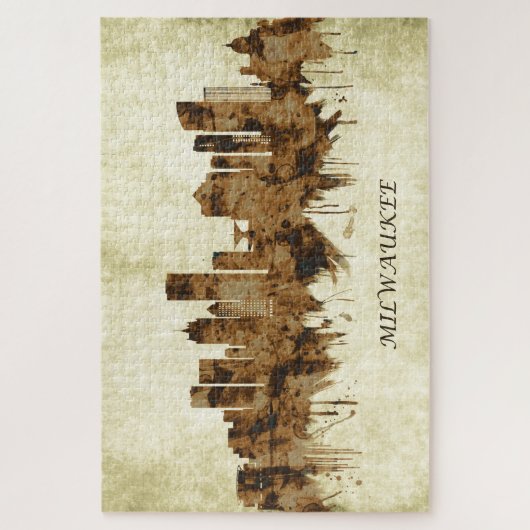 ミルウォーキーウィスコンシン街並み ジグソーパズル (縦)