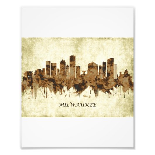 ミルウォーキーウィスコンシン街並み フォトプリント            (正面)