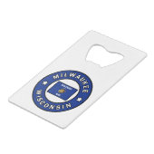 ミルウォーキーウィスコンシン クレジットカード栓抜き (正面アングル)