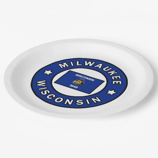 ミルウォーキーウィスコンシン ペーパープレート (アングル)