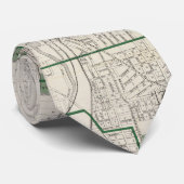 ミルウォーキーウィスコンシン(1909年)のヴィンテージの地図 ネクタイ (ロール)