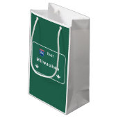 ミルウォーキーウィスコンシンwiの州間幹線道路の高速道路 スモールペーパーバッグ (裏面アングル)