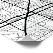 ミルウォーキーシティマップ+自分の場所をマーク ポスター (角)