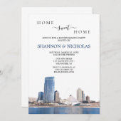 ミルウォーキースカイライン引っ越し祝いパーティー招待状 セーブザデート (正面/裏面)