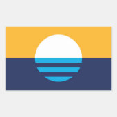 ミルウォーキーステッカー人民国旗 長方形シール (正面)