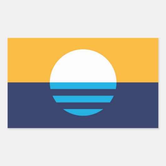 ミルウォーキーステッカー人民国旗 長方形シール (正面)