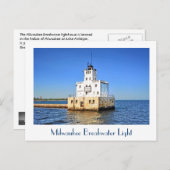 ミルウォーキーブレイクウォーターライトハウス ポストカード (正面/裏面)