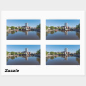 ミルウォーキーリバーフロントと州通りブリッジ 長方形シール (シート)