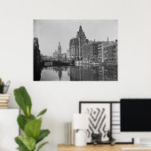 ミルウォーキー川とダウタウン ポスター (ホームオフィス)