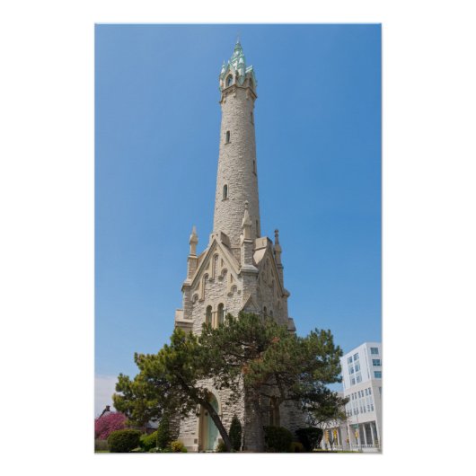 ミルウォーキー州のランドマーク水塔 ポスター (正面)