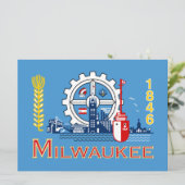 ミルウォーキー州旗（ウィスコンシン州） カード (スタンド正面)