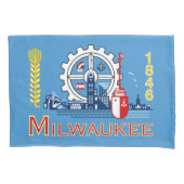 ミルウォーキー州旗（ウィスコンシン州） 枕カバー (正面左)