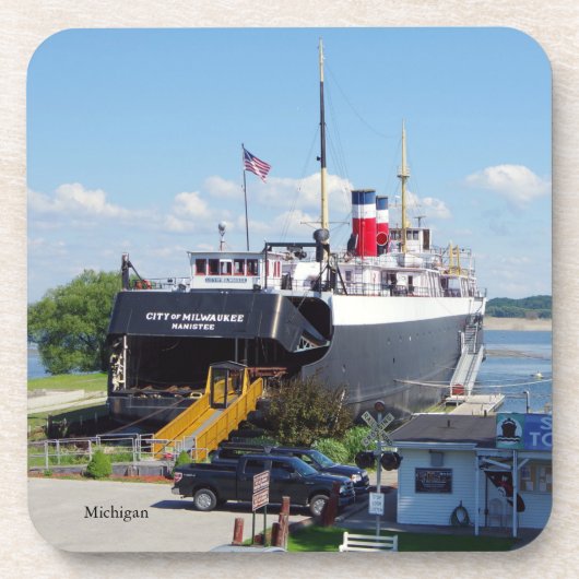 ミルウォーキー市の6つのプラスチック製コースターのセット コースター (正面)