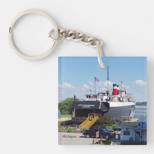 ミルウォーキー市アクリルキーチェーン キーホルダー (正面)