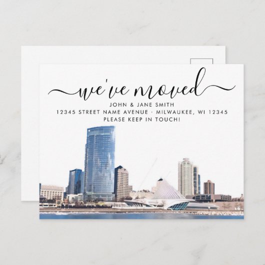 ミルウォーキー引越し案内はがき 案内ポストカード (正面/裏面)