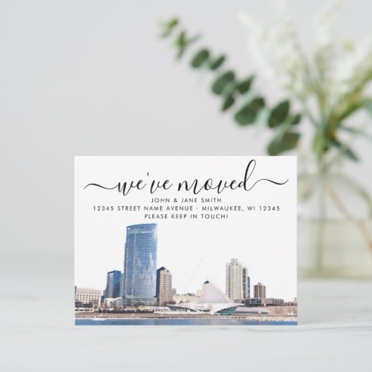 ミルウォーキー引越し案内はがき 案内ポストカード (スタンド正面)