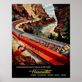 ミルウォーキー道路、鉄道旅行ポスター。 ポスター